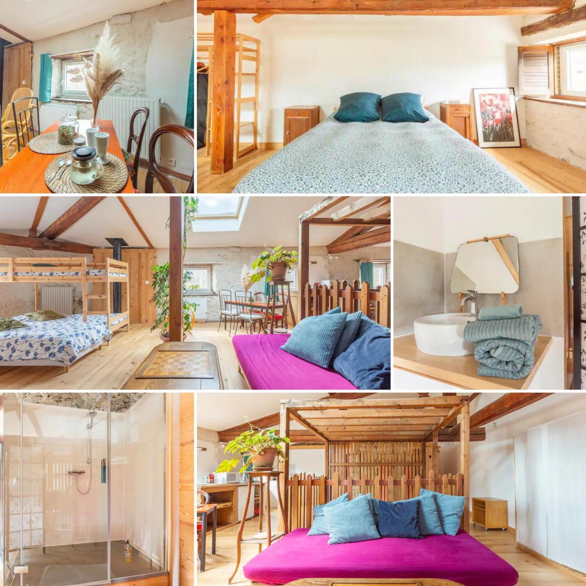 Chambre Triple Deluxe - Gite De La Louve Fougax-et-Barrineuf 외부 사진